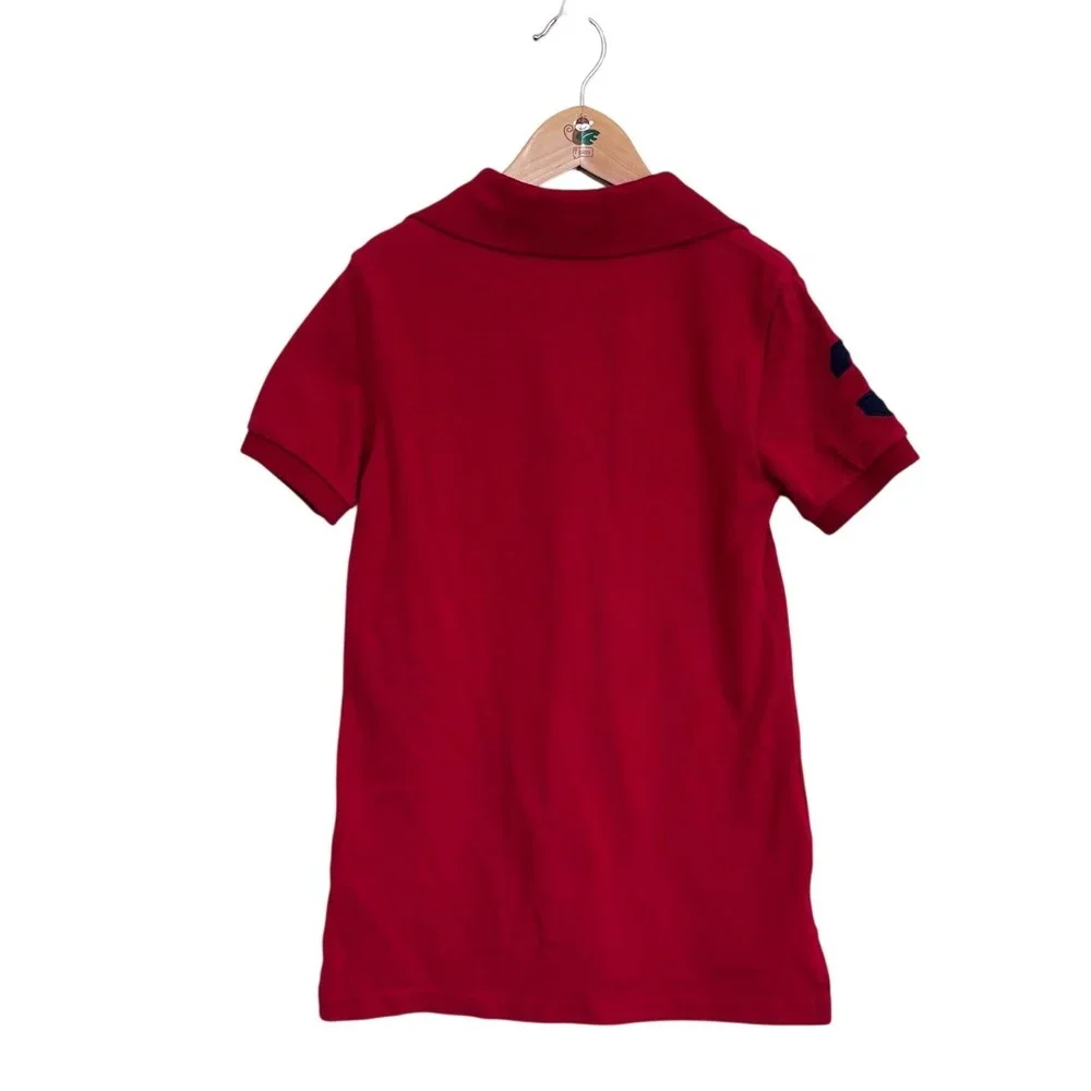Polo Ralph Lauren Boys Preppy Polo Shirt & Shorts Set Size 7 Red Blue Seersucker